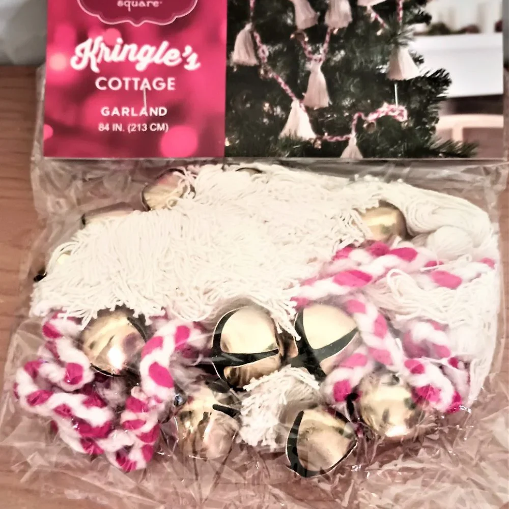 St. Nicholas Square® Kringle's Cottage Jingle Bell Tassel Garland/84 inches